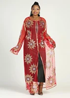 new style african womens clothing dashiki abaya stylish gauze fabric sequins fashion loose long dress free size single piece