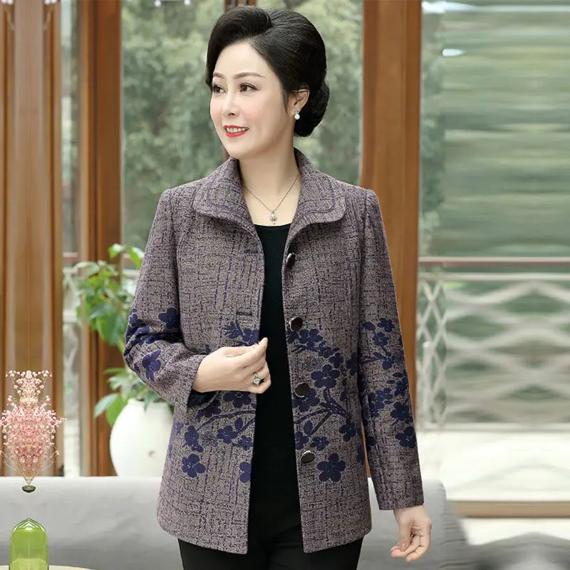 Новинка 2020 демисезонная куртка для пожилых женщин тонкий свободный кардиган