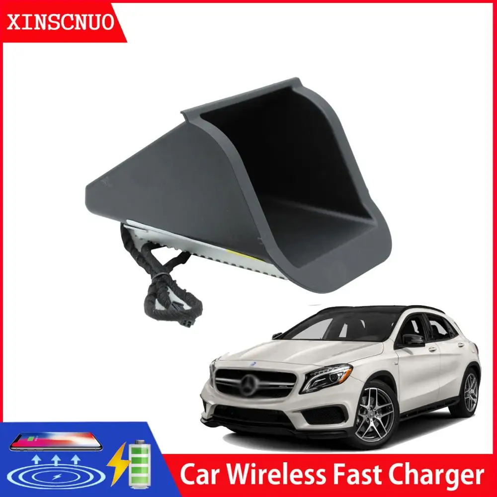 Автомобильное беспроводное зарядное устройство для Mercedes Benz A/B/GLA Class 2013 2020 быстрой