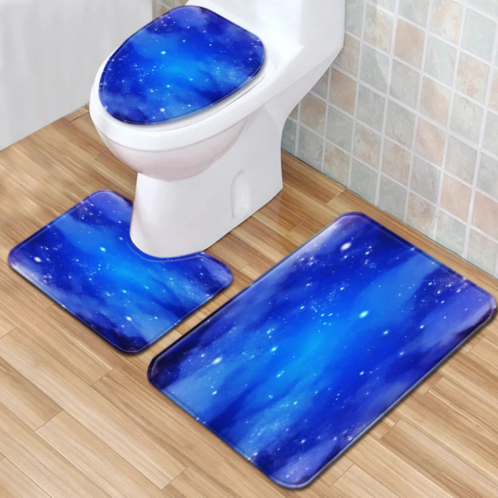

3 шт./комплект, Нескользящие Коврики для унитаза с принтом