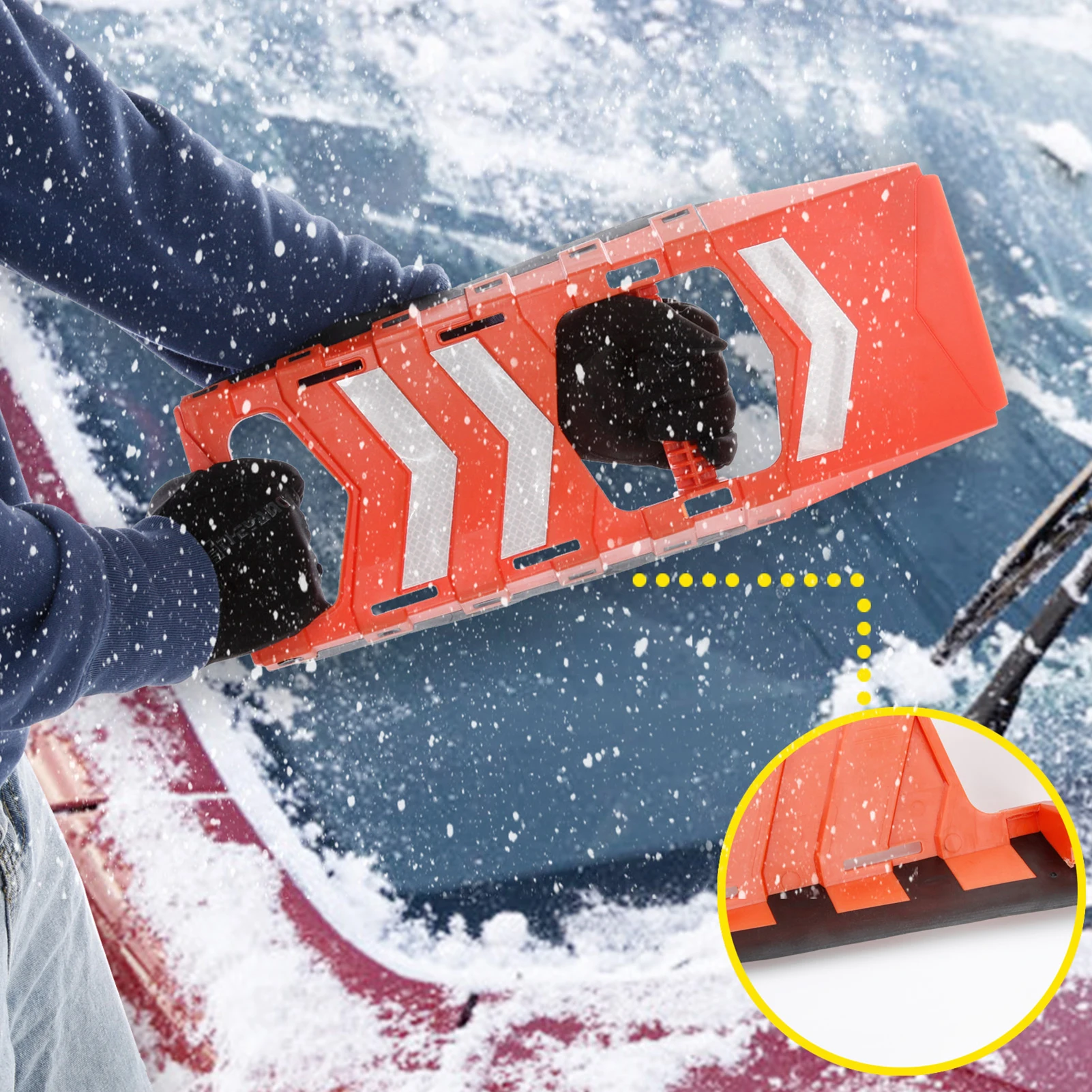 

Multi-purpose Car Snow Shovel Ice Scraper Snow Removal Window Snow Cleaning Scraping Tool Snowfield Car Escape Tool