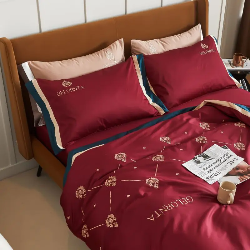 Комплект постельного белья из 4 предметов постельное белье египетского хлопка