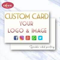 custom thank you cards business card your own logo gift decoration card personalized logo business wedding invitation