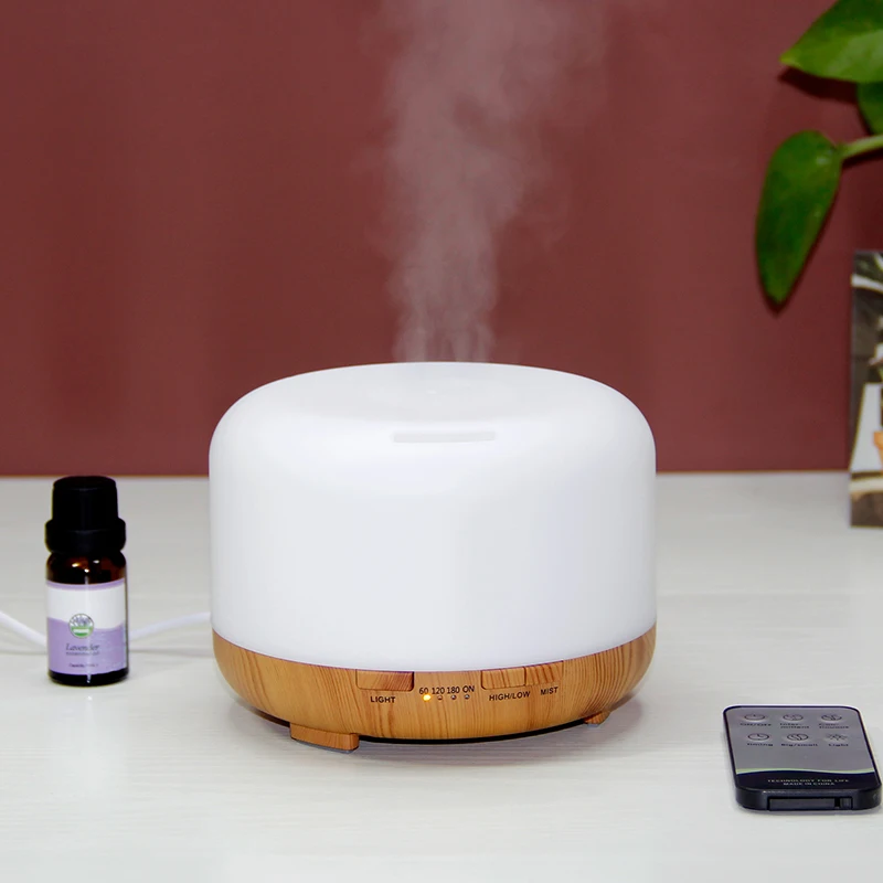 Ароматерапевтический диффузор 500 мл увлажнитель воздуха с 7-цветной светодиодный
