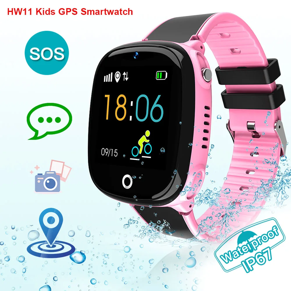 Newest HW11 Bluetooth GPS Smart Watch for Children Kids Baby Pedometer Waterproof SOS Call Class Discable Holiday Gifts | Электроника