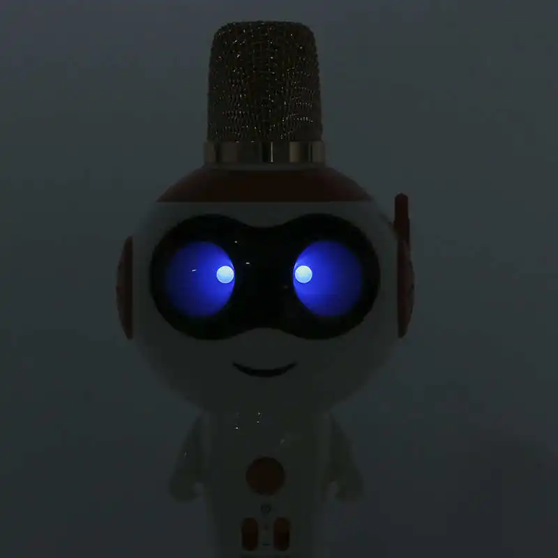 Детский беспроводной Bluetooth ручной микрофон милый для караоке светильник кой