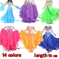 2022 new tribal chiffon curly hair gypsy belly dance high end skirt practiceperformance belly dance big skirt without belt 96cm