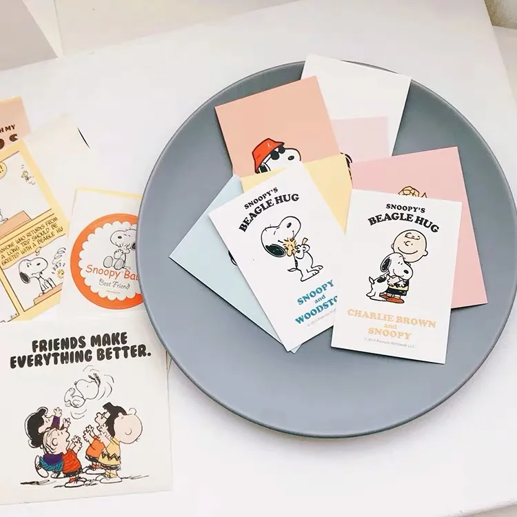 8 шт. Ins Peanuts изгой карта собаки милый мультфильм доска для сообщений доска для фото дисплей доска украшение стены визитная карточка дисплей