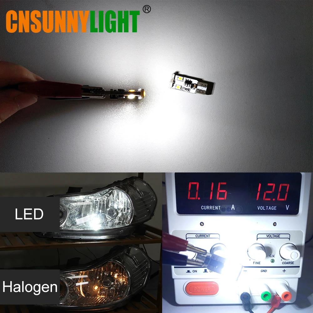 Светильник CNSUNNY супер яркий светодиодный T10 W5W 194 168 2835 6SMD Canbus без ошибок 12 В
