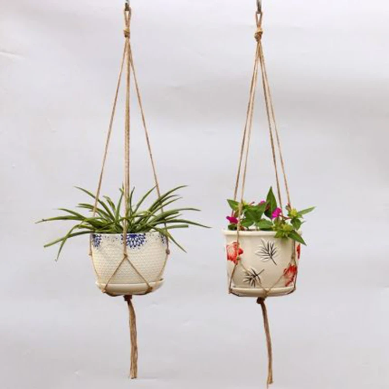 Винтажный Декор Подвеска для растений из макраме корзина цветочный горшок