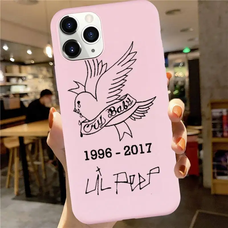 

Lil Peep Hellboy Love Phone Case Candy Color for iPhone 6 7 8 11 12 s mini pro X XS XR MAX Plus luxury design shell coque