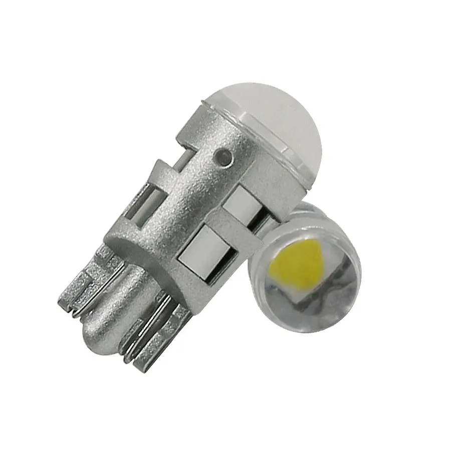 10 шт. T10 светодиодный 1 SMD 3030 W5W лампы Габаритные огни 168 194 с плоским цоколем