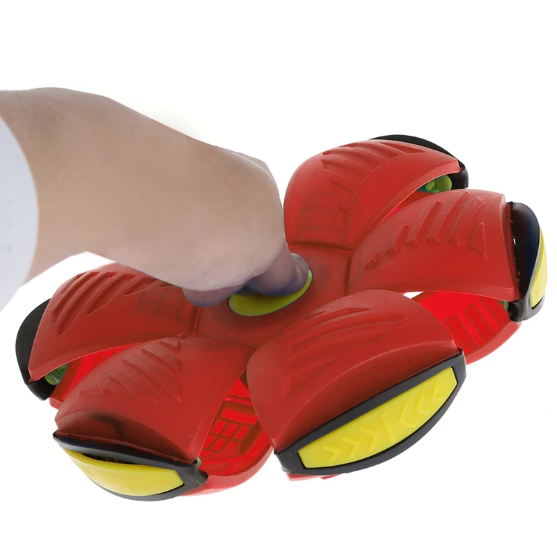 

Flying UFO Flat Throw Disc Ball with LED Light Toy Kid Outdoor Garden Basketball Game