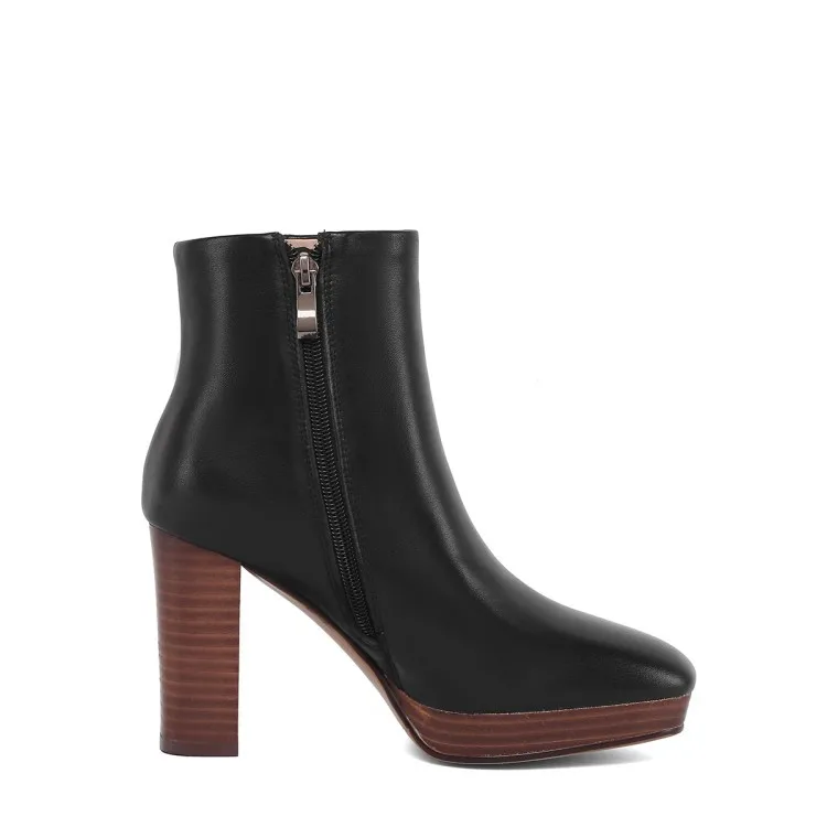 

Ankle Boots Women 2021 Vintage Heeled Bootie Lady Genuine Leather Bottine Plaftorm Wedge Botas Damen Chaussure Femme Zapatos