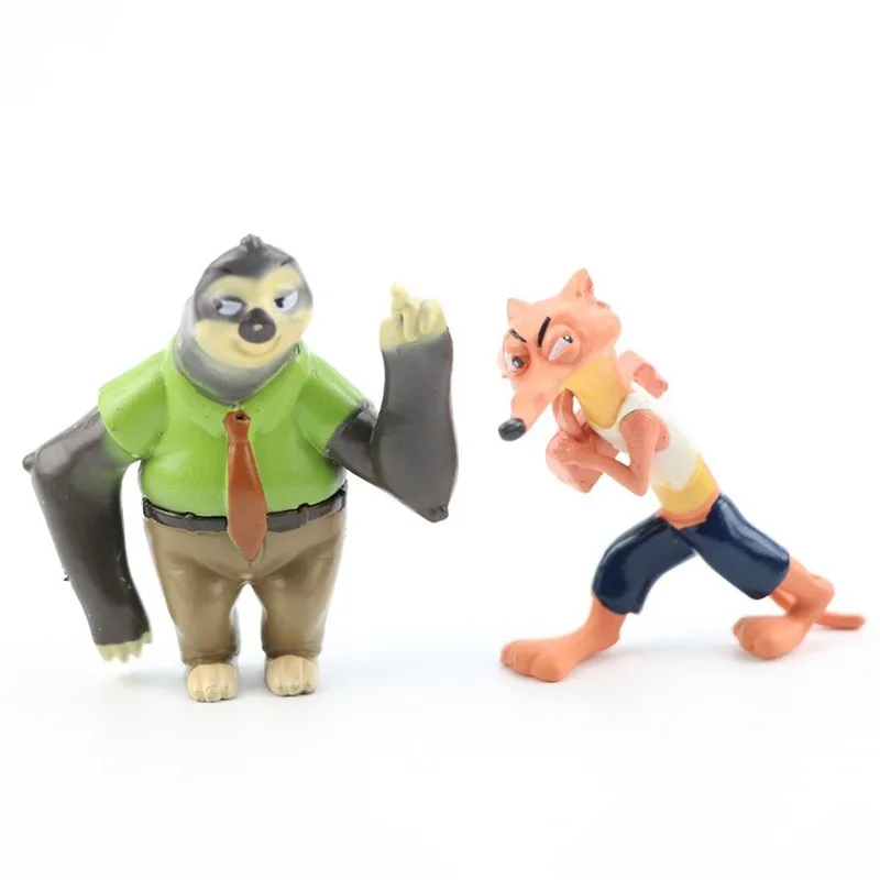 

12pcs/set Disney crazy animal city anime character model hand-made toy doll toys for children action figure toys