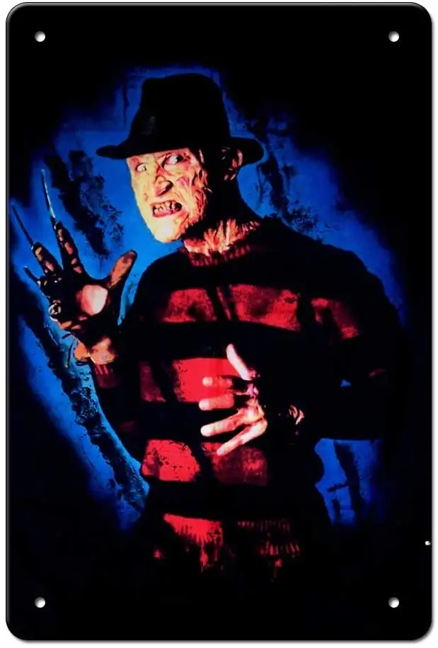 

A Nightmare On Elm Street 1984 Movie Metal Tin Sign Poster Wall Plaque Vintage Metal Pub Club Cafe Bar Home