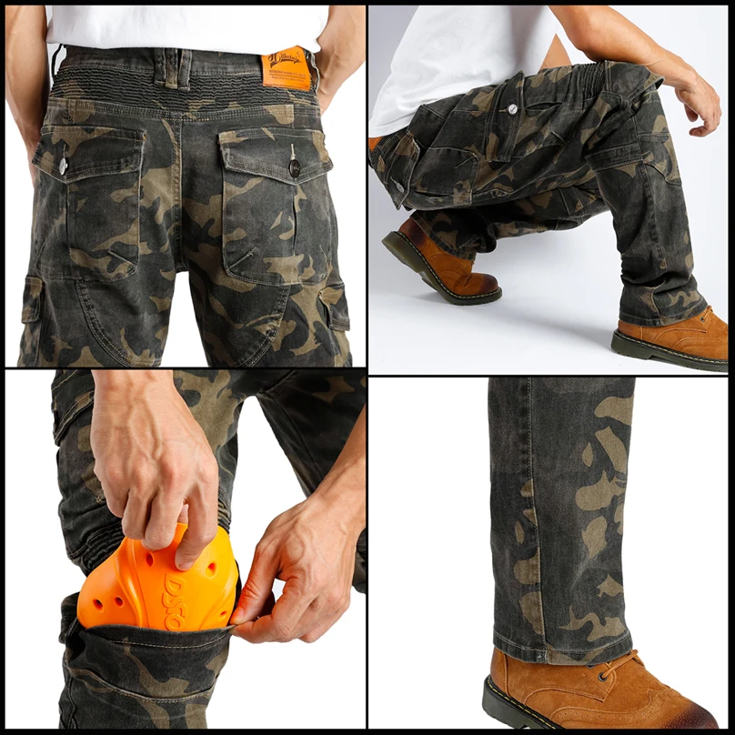 Мотоциклетные джинсы камуфляжные мужские брюки стандартная версия штаны для