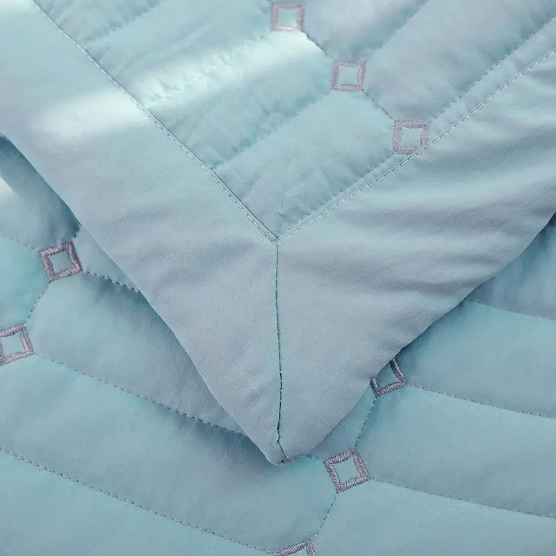 Твердые Цвет макарон мягкие удобные Стёганое одеяло s кровать моющиеся ed