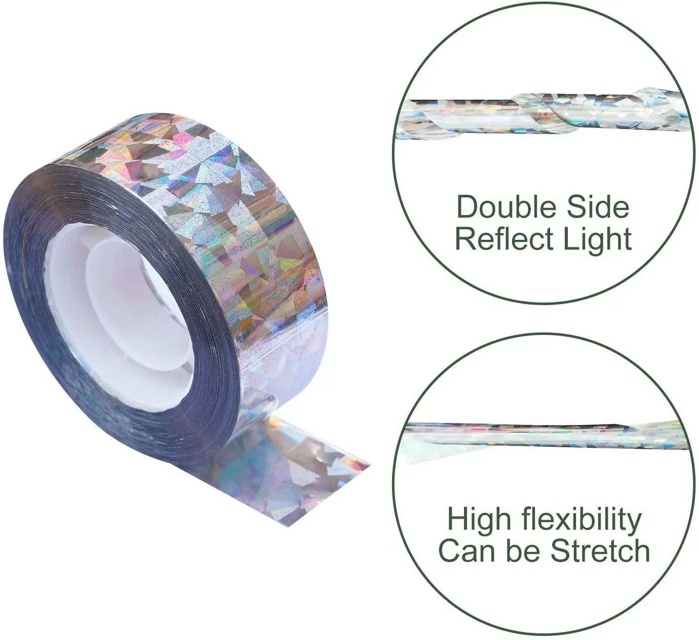 

2.5cm/5cm Reflective Control Flash Supplies Pest Repeller Double-sided Garden Repellent Suitable For Home Outdoor Grounds