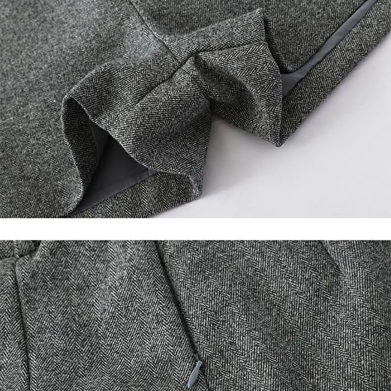 Женские шерстяные шорты Heliar повседневные широкие с высокой талией и карманами