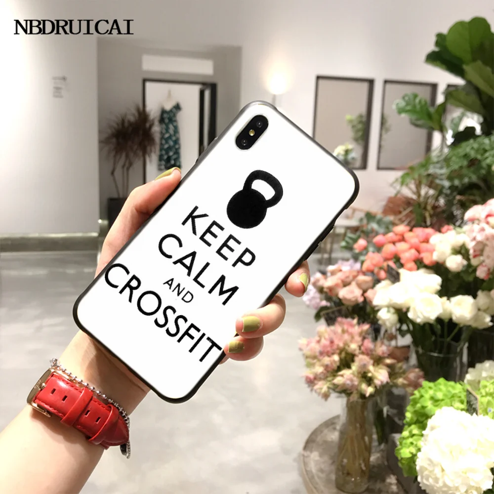 nbdruicai keep calm and crossfit on customer high quality phone case for iphone 11 pro xs max 8 7 6 6s plus x 5s se xr case free global shipping