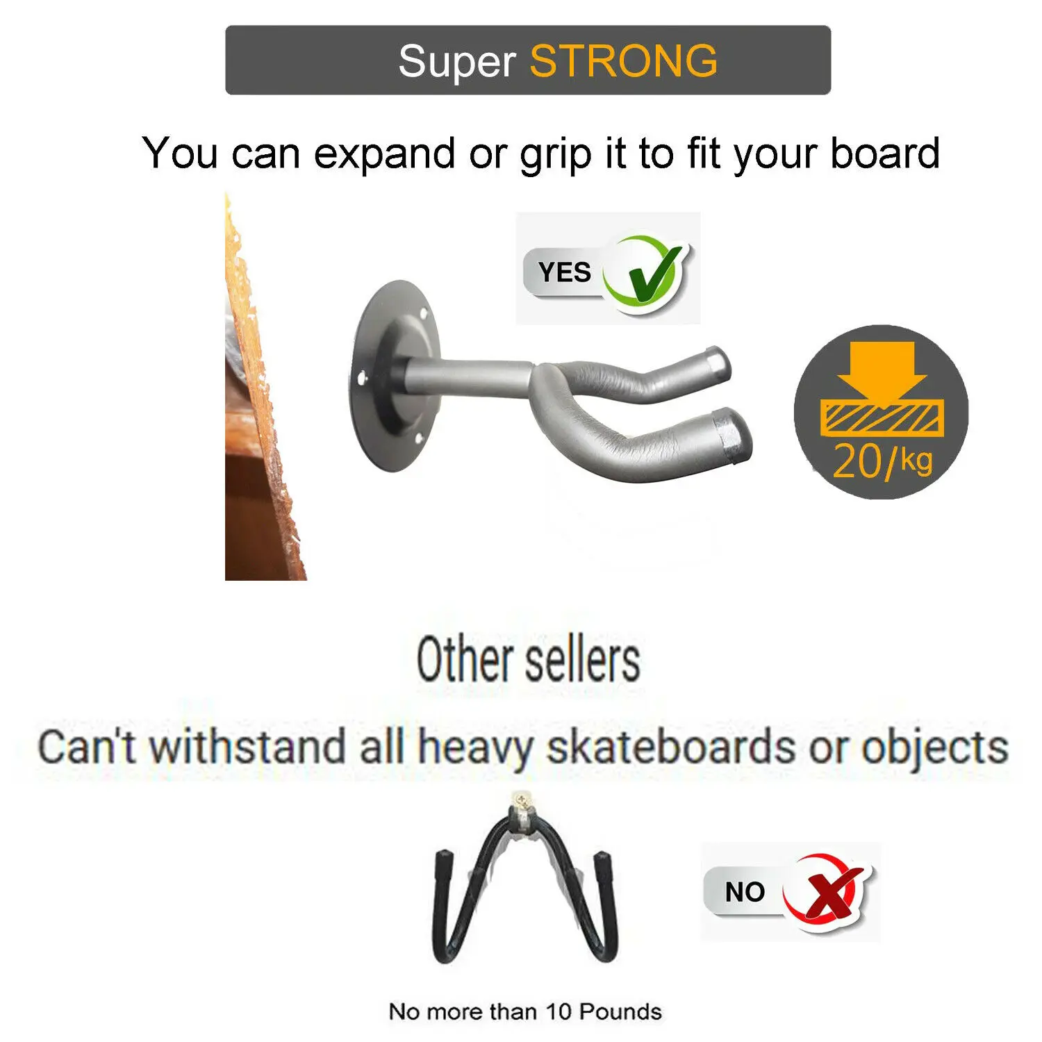 Multi-function Wall Mount Rack Black/Snowboard/Skateboard/Ski | Дом и сад