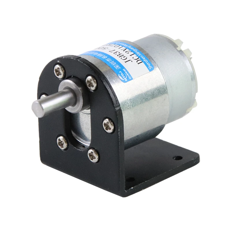 Micro DC Gear Motor 12V 24V Adjustable Speed Forward and Reverse JGB37-500 Large Torque Low Speed DC Electric Motor With Bracket