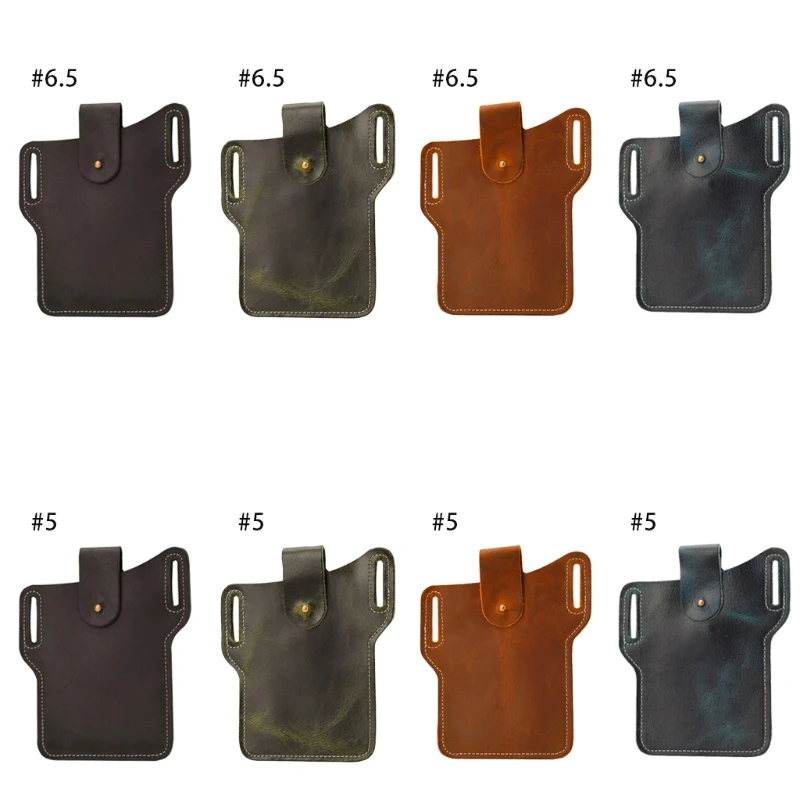 

Leather Cellphone Belt Waist Bag For Men Male Vintage Handmade Loop Holster Mobile Phone Cover Case Holder Bags Man