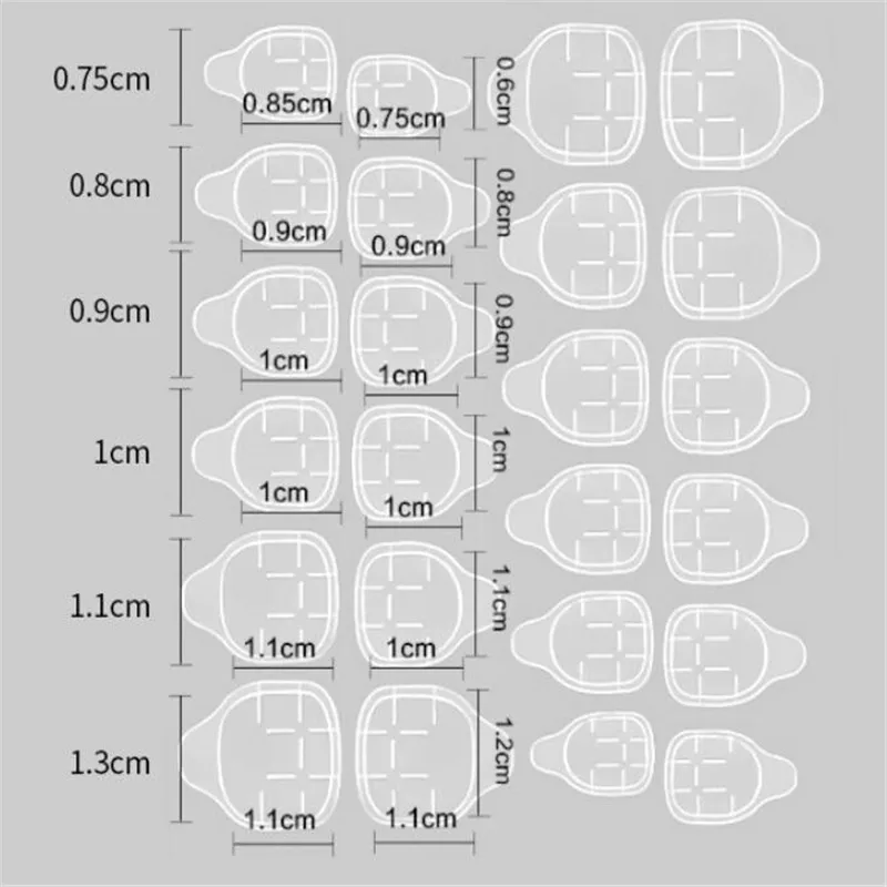 

50/100/200 Sheets Clear Double Side Adhesive Glue Sticker Sticky Tape Transparent Nail Glue For Fake False Nails Art Tool