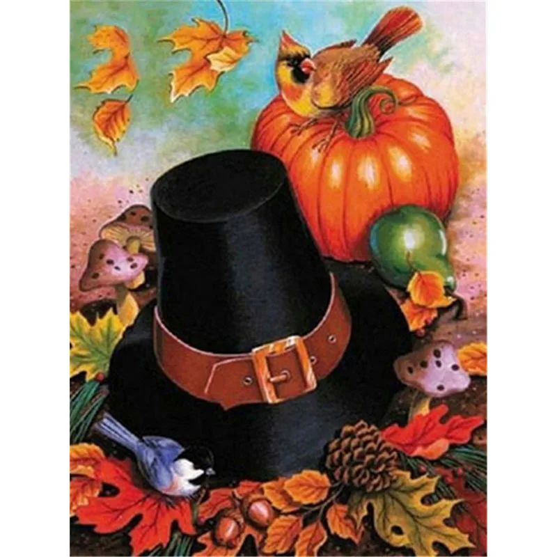 

Алмазная мозаика «сделай сам», картина с цветами, тыквой, вышивка крестиком, осенняя мозаика, Декор для дома