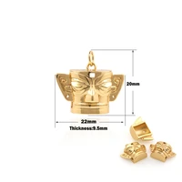 china 3 star pile retro mysterious golden mask necklace pendant diy jewelry making supplies accessories 18k gold charm