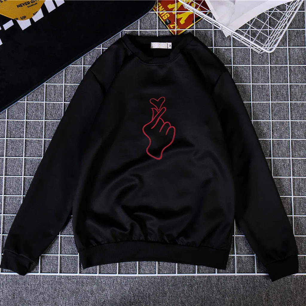 Повседневная Женская блузка с длинным рукавом и принтом свободные женские топы