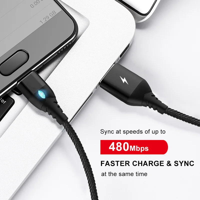 Магнитный кабель 1 м 2 Micro USB Тип C быстрая зарядка Microusb зарядный провод usb c для iphone X