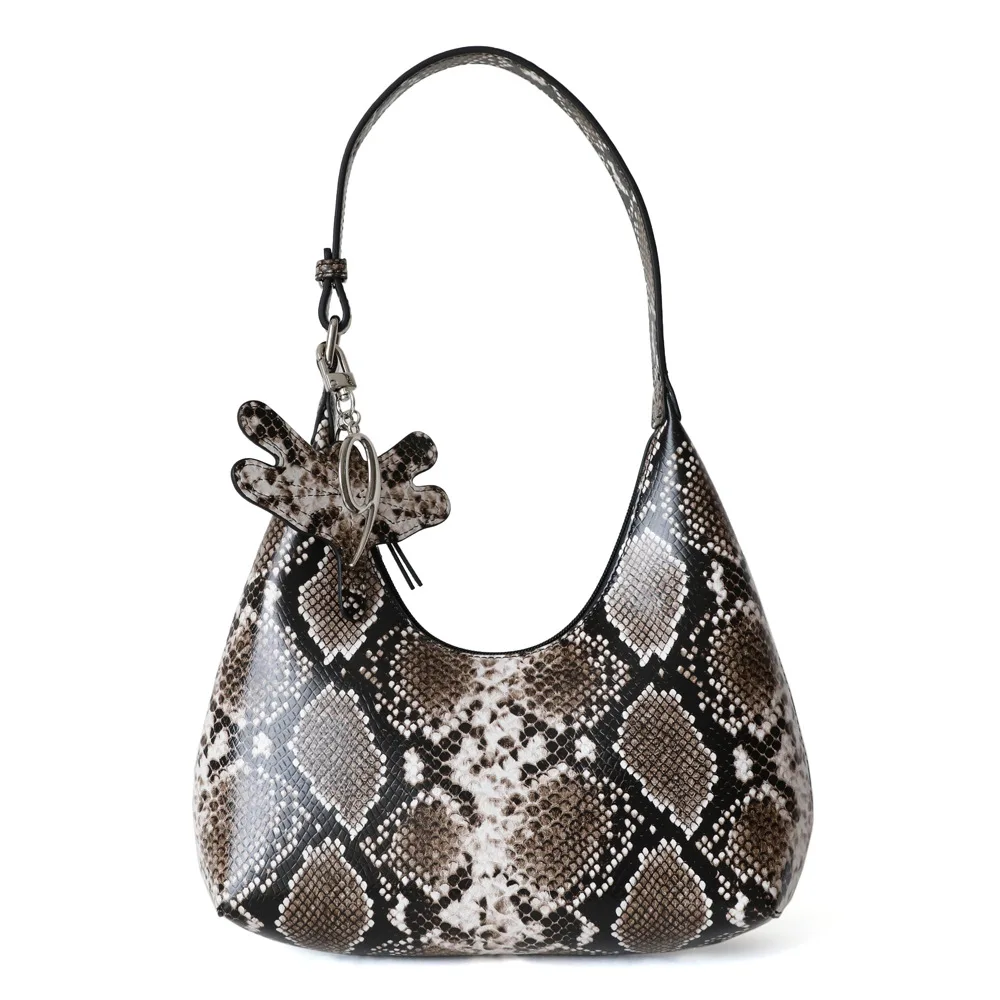 

OUSSON 2021New Design Leather Fold Bag Exquisite Female Retro Underarm Bag One Shoulder Bag