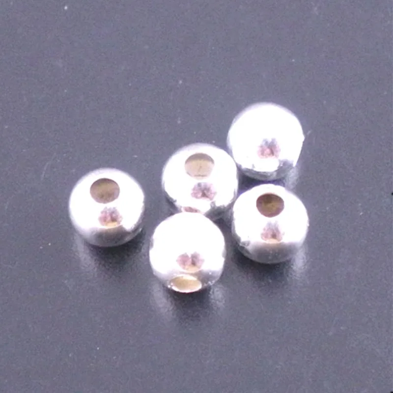 

500Pcs Spacer Beads Alloy Smooth Ball Round Silver Plated Jewelry DIY Findings 4mm Dia.