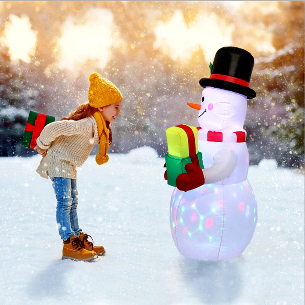 

Надувной снеговик со светодиодсветильник, праздничное украшение для дома, Нового года, двора, сада