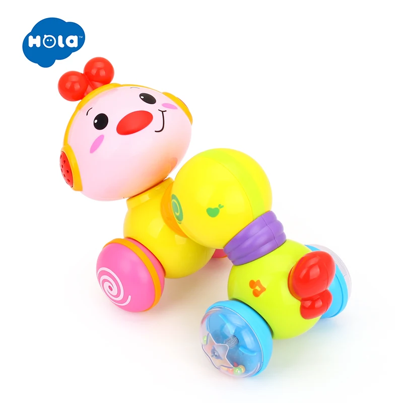 HOLA TOYS 997 бегущий червь прекрасный музыкальный Brinquedos Bebe пресс функция с музыкой и