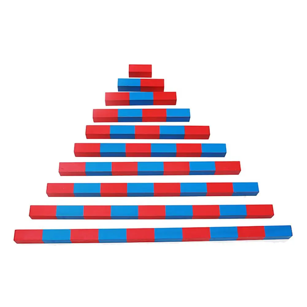 Монтессори детские игрушки красные длинные палочки математическое число