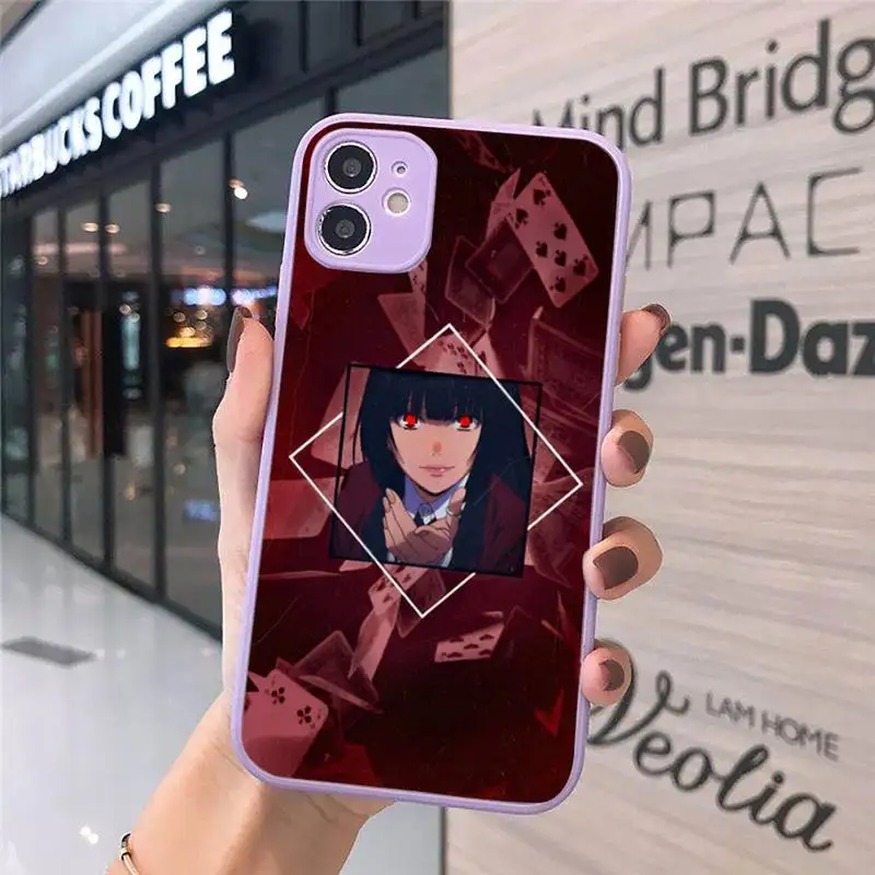 

Crazy Excitement Manga Kakegurui Phone Case Matte Transparent for iPhone 7 8 11 12 s mini pro X XS XR MAX Plus cover funda