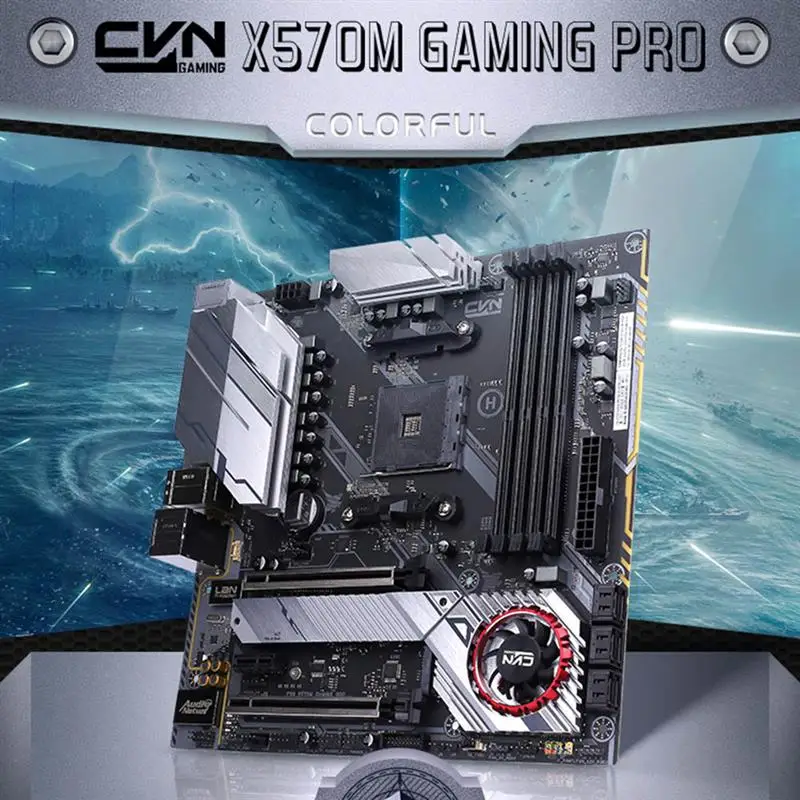 Kaufen Bunte CVN X570M GAMING PRO V14 Motherboard Dual Kanal DDR4 SATA3.0/USB 3,1 GEN1 Für AMD AM4 Architektur Ryzen 2000/3000