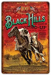 

Оловянная вывеска Mora color west Cowboy Black Hills, винтажный металлический декор для паба, клуба, кафе, бара, дома, настенный постер в стиле ретро, 8x12 дюйм...