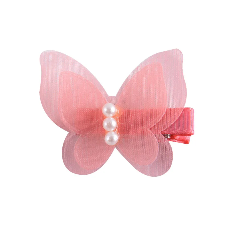 Милые детские заколки для волос аксессуары с жемчужным бантом девочек стильные |