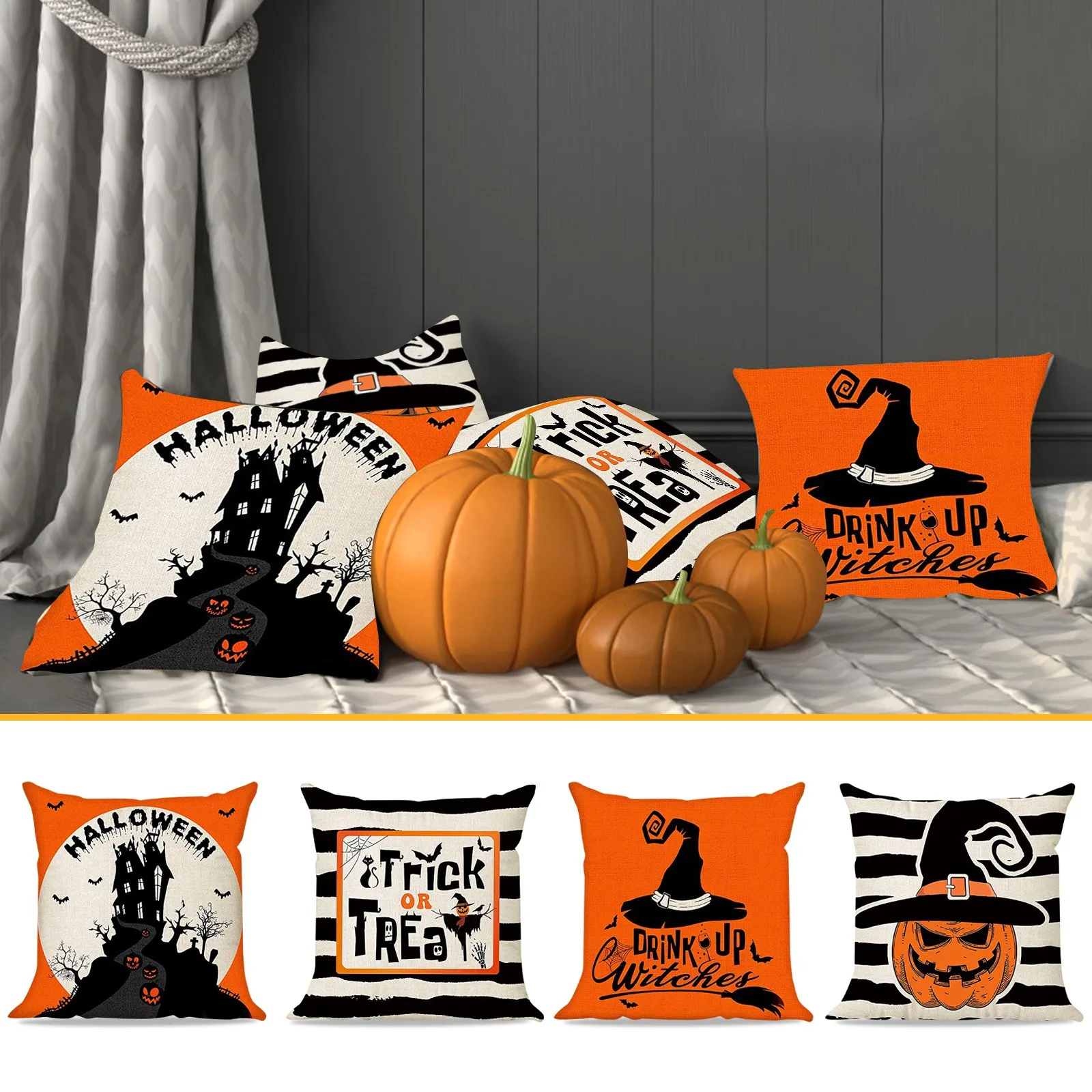 Украшение на Хэллоуин подушки для сна дома тыква летучая мышь технические ужасы