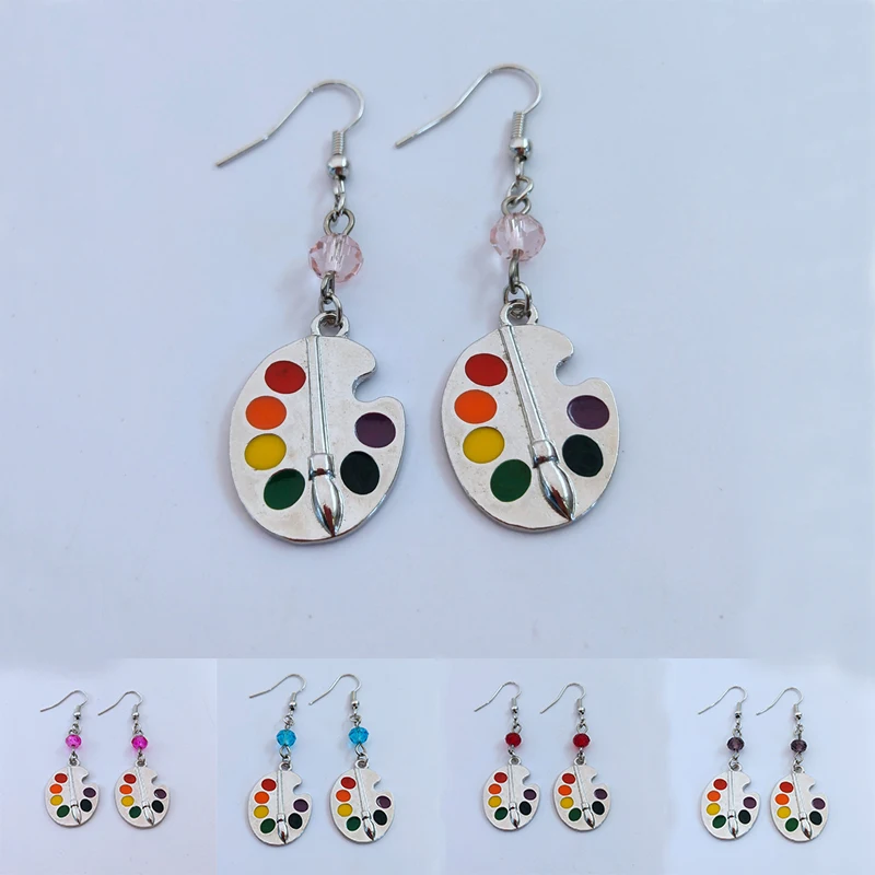 Горячие/серьги в палитре цветные рандомные художественные серьги чудесные