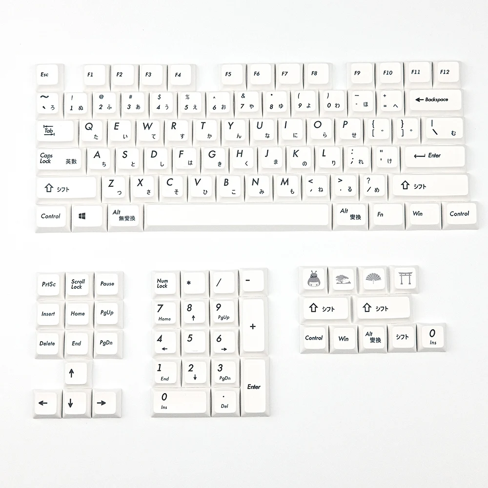 Totoro дизайн XDA профиль чистый белый колпачки для клавиш Cherry Mx Переключатель