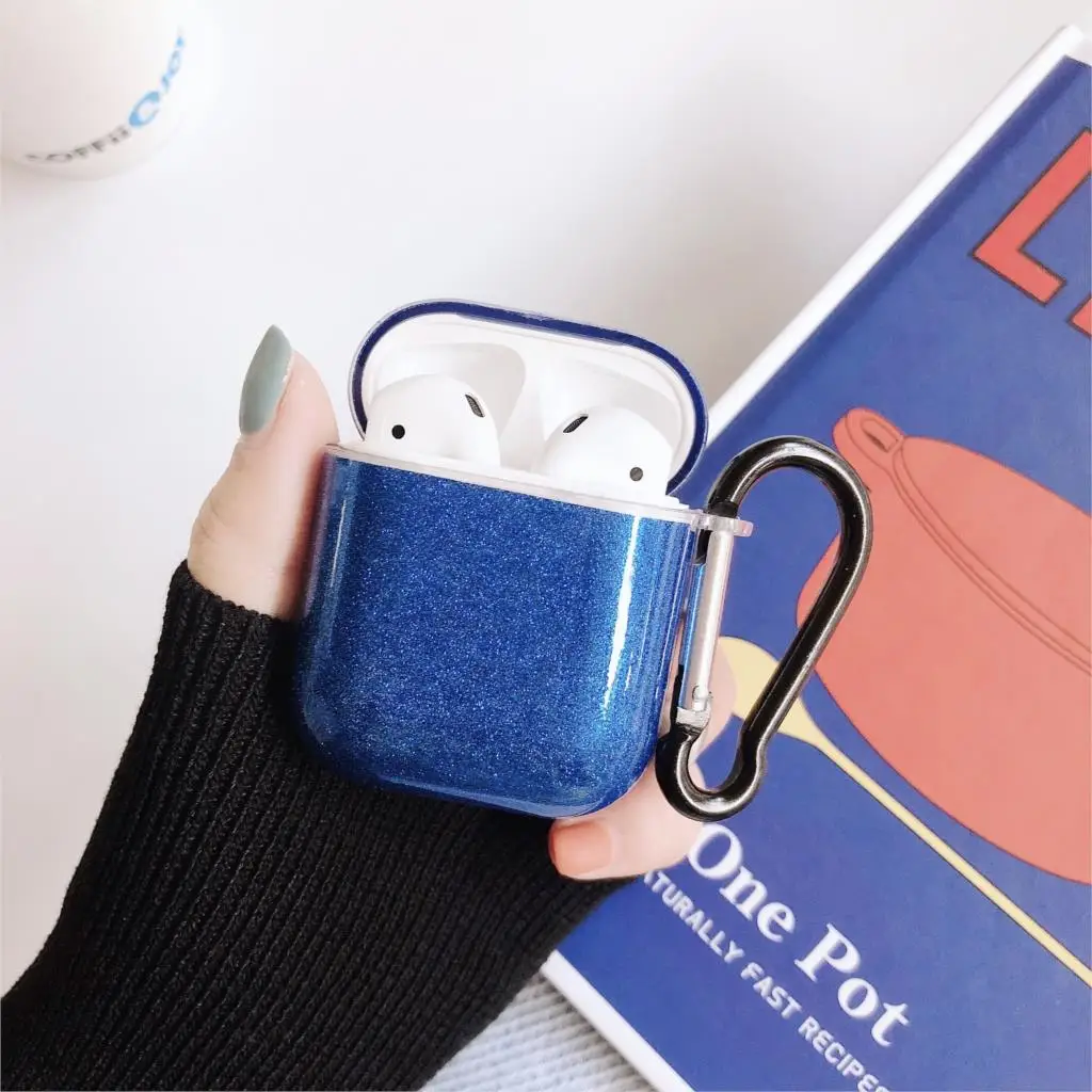 Блестящий Прозрачный Мягкий ТПУ силиконовый чехол для Apple Airpods 1 2 беспроводной