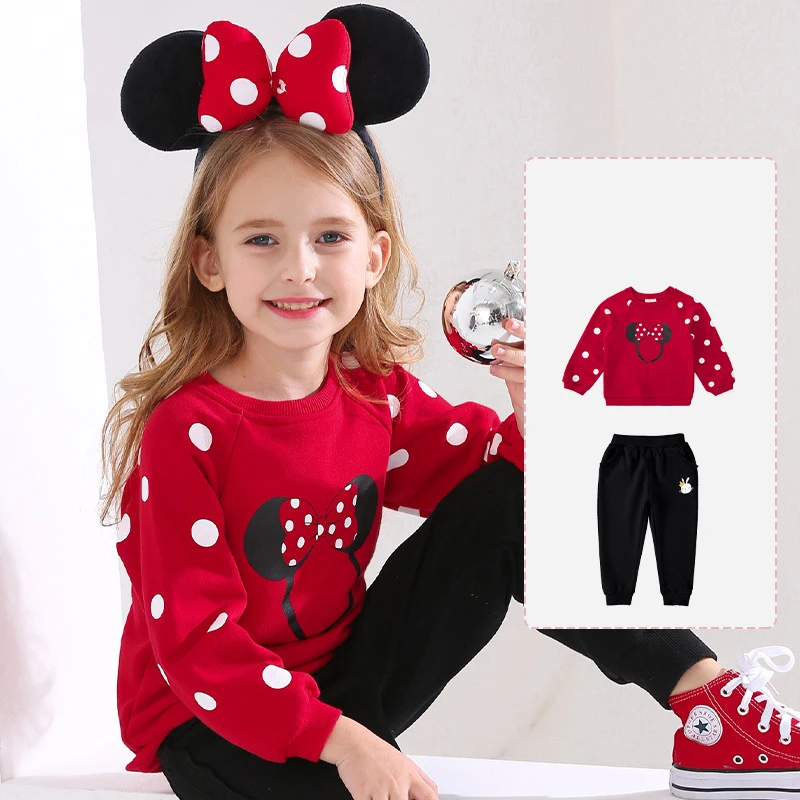 

Комплекты для маленьких девочек, повседневные толстовки, свитшоты и штаны с мультяшным рисунком, детская одежда