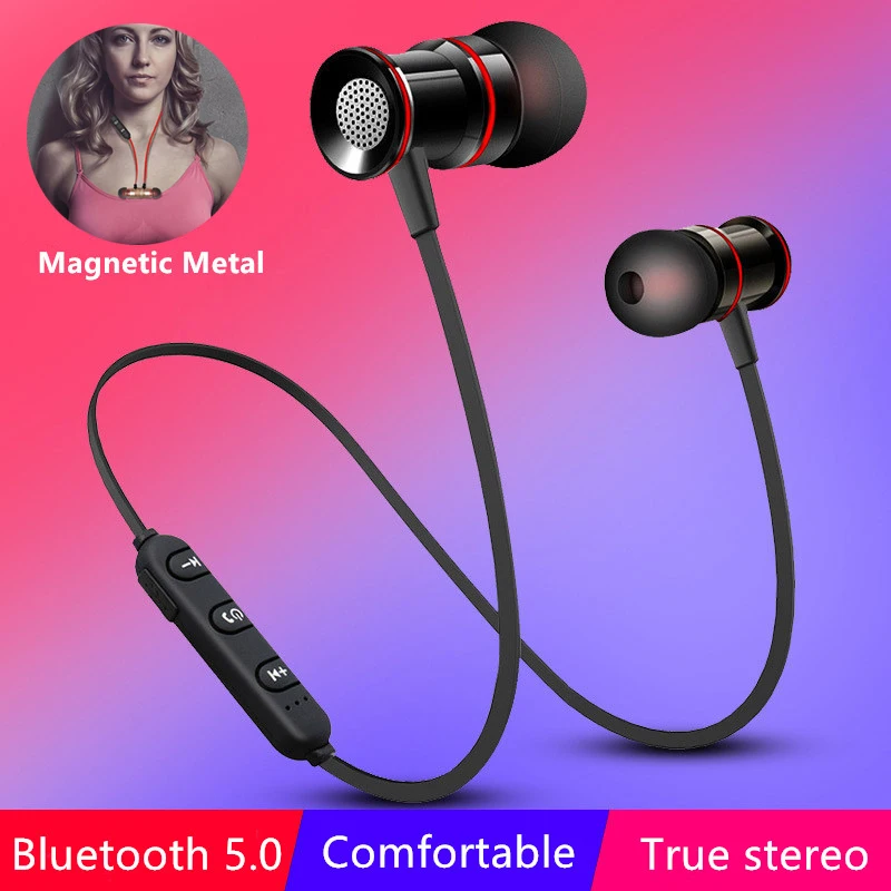 Магнитные беспроводные наушники Bluetooth 5 0 для телефона ушные крючки спортивные