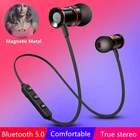 Магнитные беспроводные наушники Bluetooth 5,0, наушники для телефона, ушные крючки, спортивные Игровые наушники, наушники для IPhone 7, Samsung, наушники