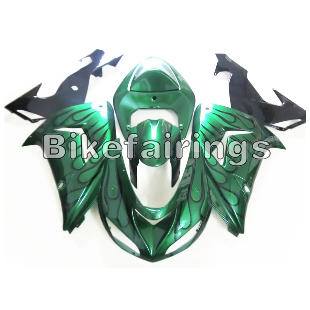 Перламутровый зеленый черный 2006 ZX10R полные Обтекатели для Kawasaki 2007 ZX 10R 06 07 ABS